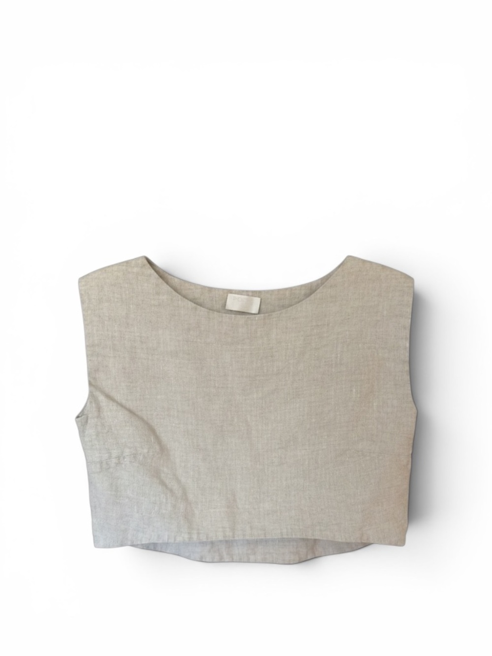 POSSE "Martina" Linen Crop Top | Natural | XS